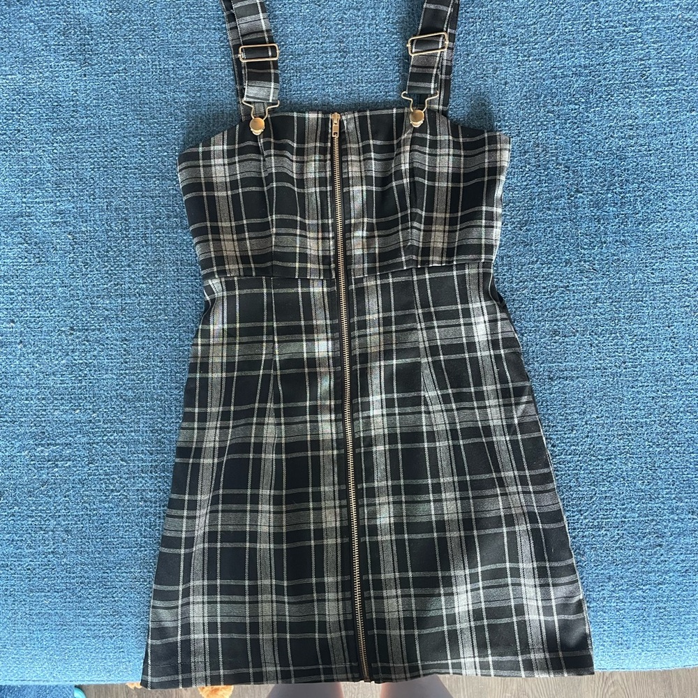 Woven overall dress